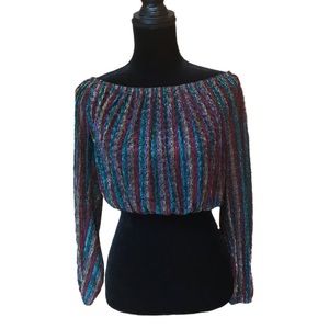 Windsor Colorful Striped Sparkle Top